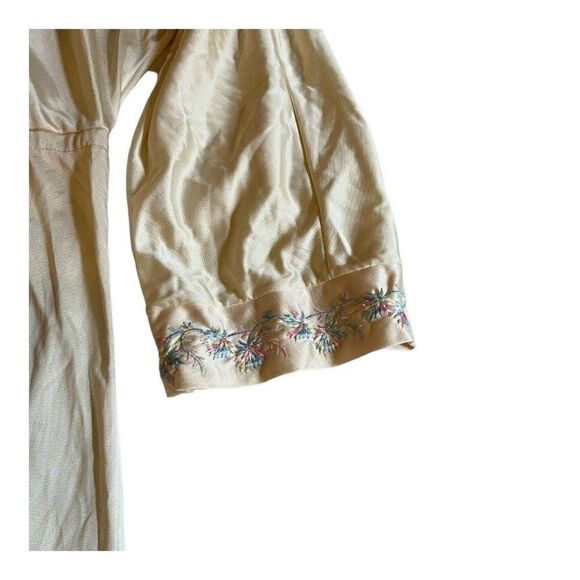 Vintage JC Penney Embroidered Floral Button Down Robe Misses Women Size M W - Picture 4 of 8
